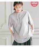 【イッカ/ikka】の【親子コーデ】鹿の子スピンドルプルオーバー 大人の最旬トレンドファッション＆コーディネート founy(ファウニー) ファッション Fashion レディースファッション Fashion for Women トップス・カットソー Cut & Sew Tops カジュアルプルオーバー・ニットトップス Pullovers & Knit Tops / Casual Pullovers カットソー Cut and Sewn Top 鹿の子 Piqué, Kanoko Fabric シンプル Simple, Minimal スピンドル Spindle, Drawcord デニム Denim, Jeans Material 定番 Standard, Basic Item 半袖 Short Sleeve, Half Sleeve モックネック Mock Neck, Short Turtleneck リラックス Relax, Relaxed Fit おすすめ Recommended / Our Picks お家時間・ステイホーム Stay Home / At Home 夏 Summer ギフト プレゼント Gift / Present thumbnail ライトグレー|ID: prp329100004985470 ipo3291000000037344994