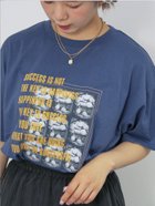 【エヘカソポ/ehka sopo】のフォトプリントオーバーシルエットTシャツ 大人の最旬トレンドファッション＆コーディネート founy(ファウニー) ファッション Fashion レディースファッション Fashion for Women トップス・カットソー Cut & Sew Tops シャツ・ブラウス・オフィスカジュアル Elegant Blouses & Button-Ups ロングTシャツ・Tシャツ Longline T-Shirts & Tees グラフィック Graphic, Graphic Design プリント Print, Printed Pattern リラックス Relax, Relaxed Fit thumbnail ブルー|ID: prp329100004985475 ipo3291000000037345014