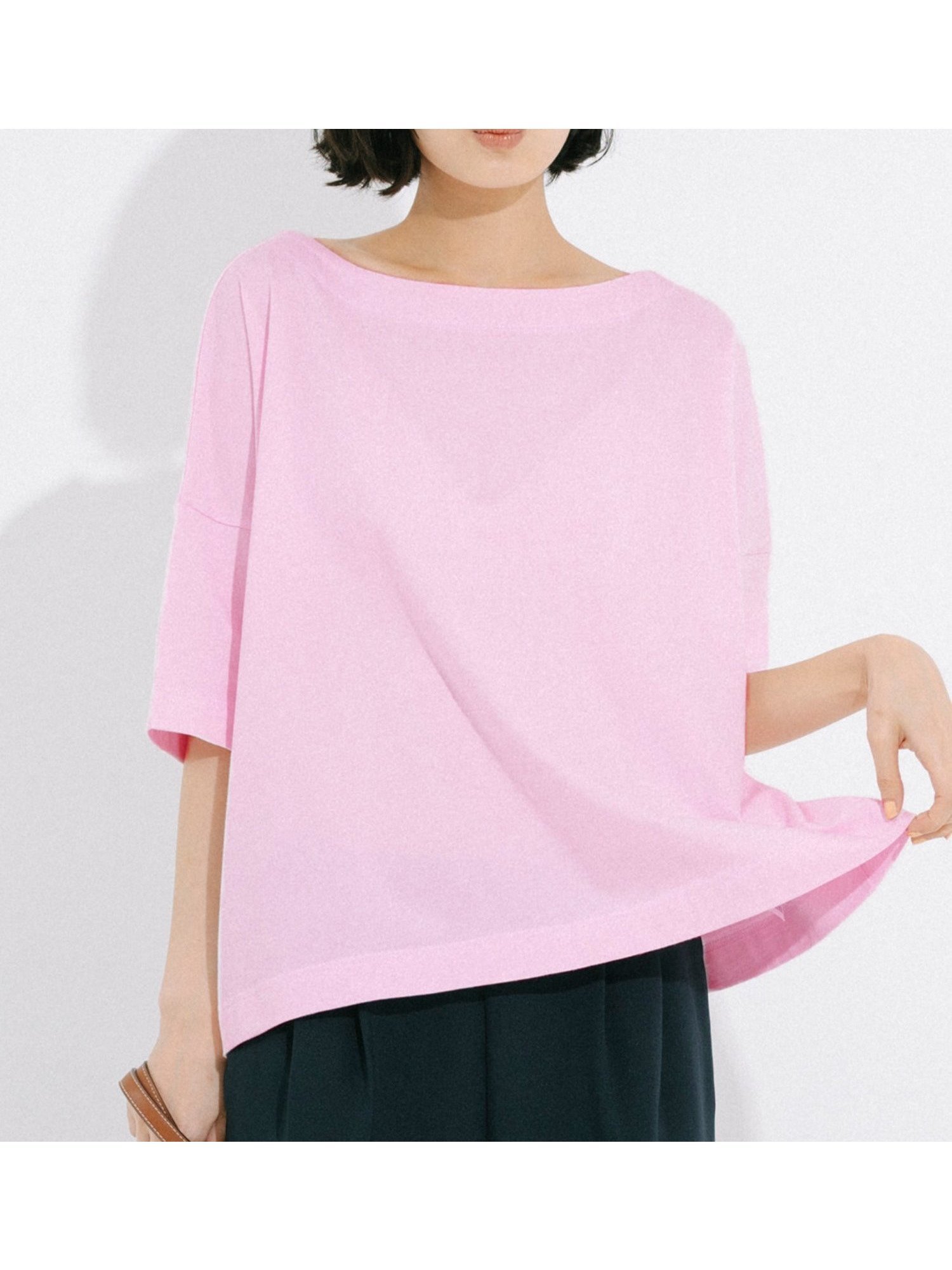 【コカ/COCA】のビッグシルエットTシャツ インテリア・キッズ・メンズ・レディースファッション・服の通販 founy(ファウニー) 　ファッション　Fashion　レディースファッション　Fashion for Women　トップス・カットソー　Cut & Sew Tops　シャツ・ブラウス・オフィスカジュアル　Elegant Blouses & Button-Ups　ロングTシャツ・Tシャツ　Longline T-Shirts & Tees　アクセサリー　Fashion Accessories　春　Spring　カットソー　Cut and Sewn Top　カーディガン　Cardigan, Knitwear　シンプル　Simple, Minimal　ジャケット　Jacket, Outerwear　デニム　Denim, Jeans Material　ビッグ　Big, Oversized　ベーシック　Basic, Essential　ポケット　Pocket, Pocket Detail　無地　Plain, Solid Color　リラックス　Relax, Relaxed Fit　レギンス　Leggings, Stretch Pants　S/S・春夏　SS, Spring/Summer, Warm Season　おすすめ　Recommended / Our Picks　夏　Summer　2026年　2026　2026春夏・S/S　Spring/Summer 2026 SS26　Pink|ID: prp329100004985476 ipo3291000000037345019