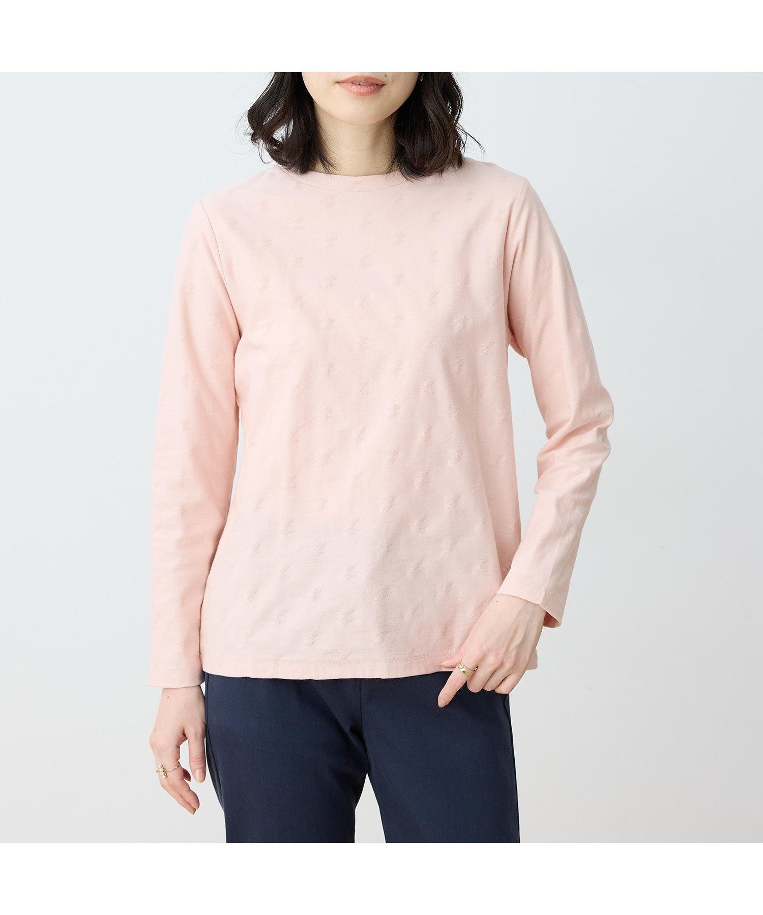 【デコイ/DECOY Since1981】の【chiyoさんコラボ】コイくんジャガードTシャツ【オーガニックコットンブレンド】 インテリア・キッズ・メンズ・レディースファッション・服の通販 founy(ファウニー) 　ファッション　Fashion　レディースファッション　Fashion for Women　トップス・カットソー　Cut & Sew Tops　シャツ・ブラウス・オフィスカジュアル　Elegant Blouses & Button-Ups　ロングTシャツ・Tシャツ　Longline T-Shirts & Tees　キャラクター　Character, Licensed Characters　コラボ　Collaboration, Collab　ジャカード／ジャガード　Jacquard, Woven Pattern　ベーシック　Basic, Essential　ロンドン　London Style, British Inspired　ピンク|ID: prp329100004985478 ipo3291000000037345033