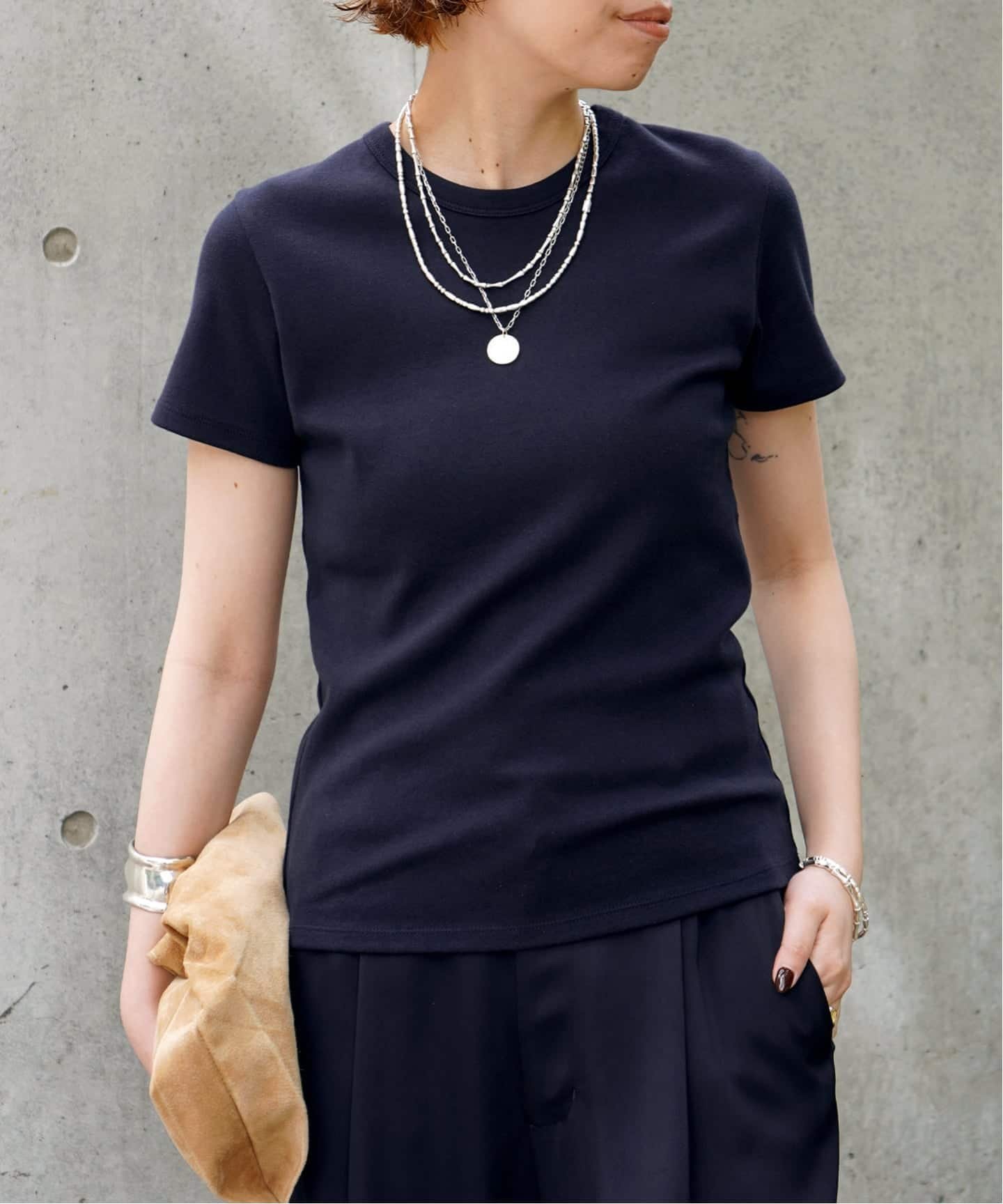 【エーピーストゥディオ/AP STUDIO】の*Comfort Tシャツ インテリア・キッズ・メンズ・レディースファッション・服の通販 founy(ファウニー) 　ファッション　Fashion　レディースファッション　Fashion for Women　トップス・カットソー　Cut & Sew Tops　シャツ・ブラウス・オフィスカジュアル　Elegant Blouses & Button-Ups　ロングTシャツ・Tシャツ　Longline T-Shirts & Tees　おすすめ　Recommended / Our Picks　インナー　Innerwear　コンパクト　Compact, Small Size　ジャケット　Jacket, Outerwear　スマート　Smart, Elegant　フィット　Fit, Slim Fit　ネイビー|ID: prp329100004985482 ipo3291000000037345053