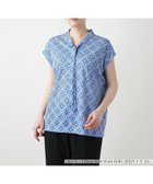【レリアンプラスハウス/Leilian PLUS HOUSE】の幾何学柄ボウタイブラウス【ROCHAS Premiere】 大人の最旬トレンドファッション＆コーディネート founy(ファウニー) ファッション Fashion レディースファッション Fashion for Women トップス・カットソー Cut & Sew Tops シャツ・ブラウス・オフィスカジュアル Elegant Blouses & Button-Ups ウォッシャブル Machine Washable オリエンタル Oriental Pattern シンプル Simple, Minimal スリーブ Sleeve, Long Sleeve / Short Sleeve フェミニン Feminine, Girly フレンチ French, French Style フロント Front, Front Design ボトム Bottoms, Lower Wear ポケット Pocket, Pocket Detail ループ Loop, Loop Knit エレガント 上品 Elegant 夏 Summer thumbnail ロイヤルブルー|ID: prp329100004985489 ipo3291000000037345070