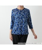 【レリアンプラスハウス/Leilian PLUS HOUSE】のプリントカットソー 大人の最旬トレンドファッション＆コーディネート founy(ファウニー) ファッション Fashion レディースファッション Fashion for Women トップス・カットソー Cut & Sew Tops カットソー・ベーシックTシャツ Cut-and-Sewn Tops / Stretch Tees & Basics ウォッシャブル Machine Washable カットソー Cut and Sewn Top スリーブ Sleeve, Long Sleeve / Short Sleeve デニム Denim, Jeans Material フィット Fit, Slim Fit フェミニン Feminine, Girly ポケット Pocket, Pocket Detail モチーフ Motif, Design Theme エレガント 上品 Elegant thumbnail ブルー系|ID: prp329100004985490 ipo3291000000037345072
