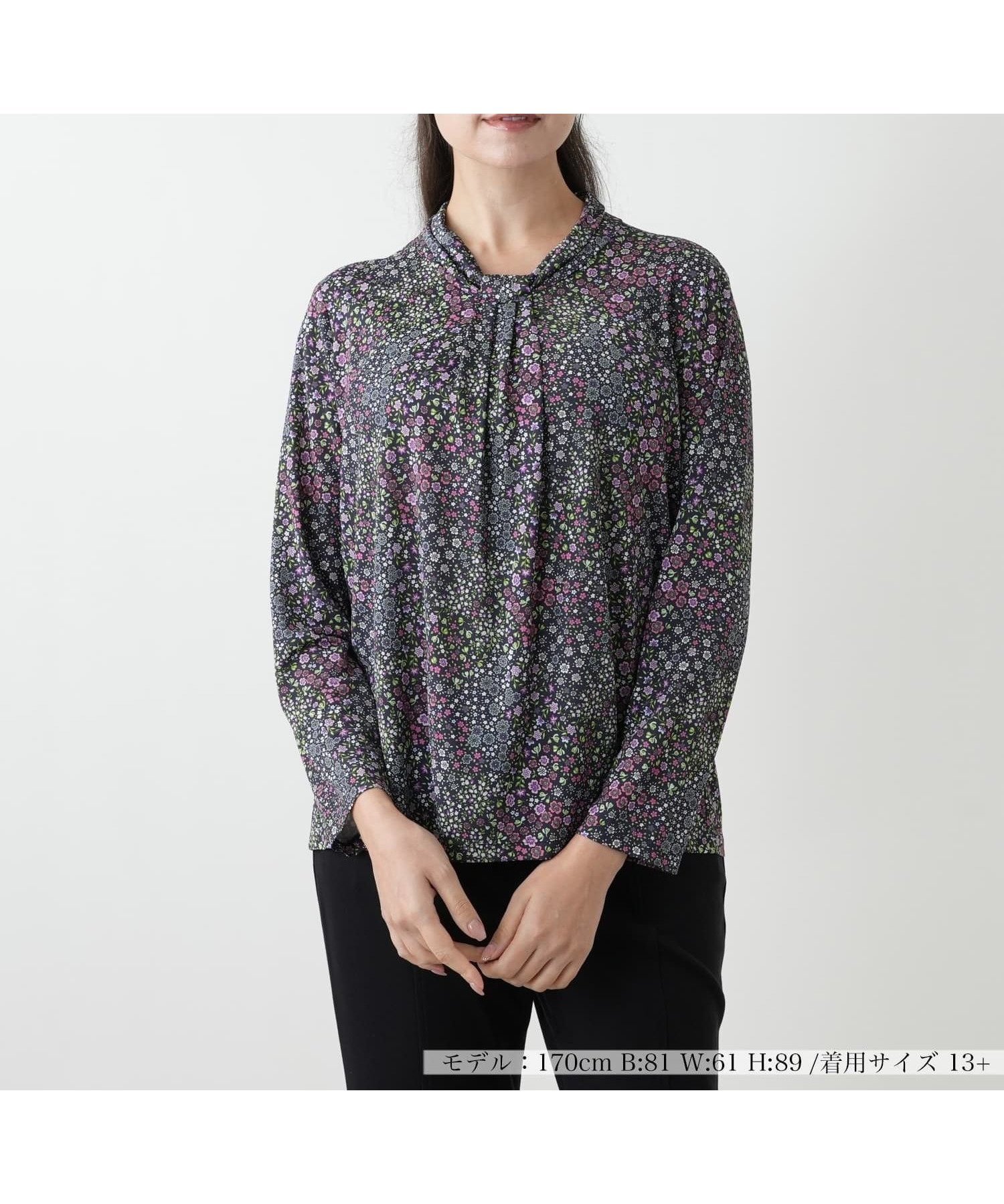 【レリアンプラスハウス/Leilian PLUS HOUSE】の花柄カットソー【BINDA】 大人の最旬トレンドファッション＆コーディネート founy(ファウニー) 　ファッション　Fashion　レディースファッション　Fashion for Women　トップス・カットソー　Cut & Sew Tops　カットソー・ベーシックTシャツ　Cut-and-Sewn Tops / Stretch Tees & Basics　花柄・フラワープリント・モチーフ　Floral Prints & Motifs / Flower Pattern Tops　イタリア　Italy　ウォッシャブル　Machine Washable　カットソー　Cut and Sewn Top　ポケット　Pocket, Pocket Detail　エレガント 上品　Elegant　秋　Autumn　 other-1|ID: prp329100004985495 ipo3291000000037345087