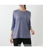 【レリアンプラスハウス/Leilian PLUS HOUSE】の刺繍ボーダーカットソー 大人の最旬トレンドファッション＆コーディネート founy(ファウニー) ファッション Fashion レディースファッション Fashion for Women トップス・カットソー Cut & Sew Tops カットソー・ベーシックTシャツ Cut-and-Sewn Tops / Stretch Tees & Basics ウォッシャブル Machine Washable カットソー Cut and Sewn Top カーディガン Cardigan, Knitwear シンプル Simple, Minimal ジャケット Jacket, Outerwear フィット Fit, Slim Fit ボーダー Border, Stripe ポケット Pocket, Pocket Detail モチーフ Motif, Design Theme 定番 Standard, Basic Item 帽子 Hat, Headwear thumbnail ラベンダー|ID: prp329100004985496 ipo3291000000037345091