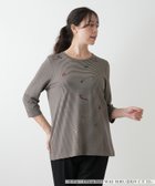 【レリアンプラスハウス/Leilian PLUS HOUSE】の刺繍ボーダーカットソー 大人の最旬トレンドファッション＆コーディネート founy(ファウニー) ファッション Fashion レディースファッション Fashion for Women トップス・カットソー Cut & Sew Tops カットソー・ベーシックTシャツ Cut-and-Sewn Tops / Stretch Tees & Basics ウォッシャブル Machine Washable カットソー Cut and Sewn Top カーディガン Cardigan, Knitwear シンプル Simple, Minimal ジャケット Jacket, Outerwear フィット Fit, Slim Fit ボーダー Border, Stripe ポケット Pocket, Pocket Detail モチーフ Motif, Design Theme 定番 Standard, Basic Item 帽子 Hat, Headwear thumbnail ベージュ|ID: prp329100004985496 ipo3291000000037345092