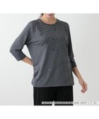 【レリアンプラスハウス/Leilian PLUS HOUSE】の刺繍ボーダーカットソー 大人の最旬トレンドファッション＆コーディネート founy(ファウニー) ファッション Fashion レディースファッション Fashion for Women トップス・カットソー Cut & Sew Tops カットソー・ベーシックTシャツ Cut-and-Sewn Tops / Stretch Tees & Basics ウォッシャブル Machine Washable カットソー Cut and Sewn Top カーディガン Cardigan, Knitwear シンプル Simple, Minimal ジャケット Jacket, Outerwear フィット Fit, Slim Fit ボーダー Border, Stripe ポケット Pocket, Pocket Detail モチーフ Motif, Design Theme 定番 Standard, Basic Item 帽子 Hat, Headwear thumbnail グレー|ID: prp329100004985496 ipo3291000000037345093