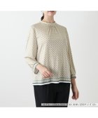 【レリアンプラスハウス/Leilian PLUS HOUSE】のプリントスタンドカラーカットソー 大人の最旬トレンドファッション＆コーディネート founy(ファウニー) ファッション Fashion レディースファッション Fashion for Women トップス・カットソー Cut & Sew Tops カットソー・ベーシックTシャツ Cut-and-Sewn Tops / Stretch Tees & Basics アンティーク Antique-Inspired ウォッシャブル Machine Washable カットソー Cut and Sewn Top ギャザー Gathered, Ruffled クラシカル Classical, Vintage-Inspired スカーフ Scarf, Neckwear セットアップ Set-Up, Coordinated Outfit チェーン Chain, Chain Strap ボーダー Border, Stripe ポケット Pocket, Pocket Detail エレガント 上品 Elegant 秋 Autumn thumbnail ベージュ|ID: prp329100004985499 ipo3291000000037345105