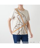 【レリアンプラスハウス/Leilian PLUS HOUSE】のプリントカットソー 大人の最旬トレンドファッション＆コーディネート founy(ファウニー) ファッション Fashion レディースファッション Fashion for Women トップス・カットソー Cut & Sew Tops カットソー・ベーシックTシャツ Cut-and-Sewn Tops / Stretch Tees & Basics インナー Innerwear ウォッシャブル Machine Washable クラシカル Classical, Vintage-Inspired ジャケット Jacket, Outerwear スカーフ Scarf, Neckwear ポケット Pocket, Pocket Detail モチーフ Motif, Design Theme ヴィンテージ Vintage Style 無地 Plain, Solid Color 秋 Autumn thumbnail ベージュ|ID: prp329100004985501 ipo3291000000037345113
