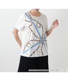 【レリアンプラスハウス/Leilian PLUS HOUSE】のプリントカットソー 大人の最旬トレンドファッション＆コーディネート founy(ファウニー) ファッション Fashion レディースファッション Fashion for Women トップス・カットソー Cut & Sew Tops カットソー・ベーシックTシャツ Cut-and-Sewn Tops / Stretch Tees & Basics インナー Innerwear ウォッシャブル Machine Washable クラシカル Classical, Vintage-Inspired ジャケット Jacket, Outerwear スカーフ Scarf, Neckwear ポケット Pocket, Pocket Detail モチーフ Motif, Design Theme ヴィンテージ Vintage Style 無地 Plain, Solid Color 秋 Autumn thumbnail アイボリー|ID: prp329100004985501 ipo3291000000037345114