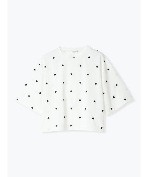 【ルディックパーク/LUDIC PARK】の刺繍総柄クロップドTシャツ 大人の最旬トレンドファッション＆コーディネート founy(ファウニー) 　ファッション　Fashion　レディースファッション　Fashion for Women　トップス・カットソー　Cut & Sew Tops　シャツ・ブラウス・オフィスカジュアル　Elegant Blouses & Button-Ups　ロングTシャツ・Tシャツ　Longline T-Shirts & Tees　クロップド　Cropped, Short Length　 other-1|ID: prp329100004985510 ipo3291000000037345153