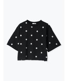 【ルディックパーク/LUDIC PARK】の刺繍総柄クロップドTシャツ 大人の最旬トレンドファッション＆コーディネート founy(ファウニー) ファッション Fashion レディースファッション Fashion for Women トップス・カットソー Cut & Sew Tops シャツ・ブラウス・オフィスカジュアル Elegant Blouses & Button-Ups ロングTシャツ・Tシャツ Longline T-Shirts & Tees クロップド Cropped, Short Length thumbnail 黒|ID: prp329100004985510 ipo3291000000037345156