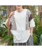 【アミナコレクション/Amina Collection】の【チャイハネ】カジナツメンズトップス 大人の最旬トレンドファッション＆コーディネート founy(ファウニー) ファッション Fashion レディースファッション Fashion for Women トップス・カットソー Cut & Sew Tops カットソー Cut and Sewn Top パッチワーク Patchwork, Mixed Fabric thumbnail ホワイト|ID: prp329100004985528 ipo3291000000037345241