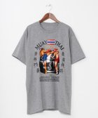 【アミナコレクション/Amina Collection】の【チャイハネ】ムエツウメンズTシャツ 大人の最旬トレンドファッション＆コーディネート founy(ファウニー) ファッション Fashion レディースファッション Fashion for Women トップス・カットソー Cut & Sew Tops シャツ・ブラウス・オフィスカジュアル Elegant Blouses & Button-Ups ロングTシャツ・Tシャツ Longline T-Shirts & Tees モチーフ Motif, Design Theme thumbnail グレー|ID: prp329100004985530 ipo3291000000037345252