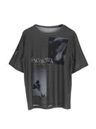 【ラシュッド/LASUD】のSHEER PRINT TOPS 大人の最旬トレンドファッション＆コーディネート founy(ファウニー) ファッション Fashion レディースファッション Fashion for Women トップス・カットソー Cut & Sew Tops おすすめ Recommended / Our Picks コンパクト Compact, Small Size プリント Print, Printed Pattern エレガント 上品 Elegant thumbnail チャコールグレー|ID: prp329100004985531 ipo3291000000037345261