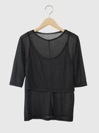 【ラシュッド/LASUD】のSheer tank layered pullover 大人の最旬トレンドファッション＆コーディネート founy(ファウニー) ファッション Fashion レディースファッション Fashion for Women トップス・カットソー Cut & Sew Tops カジュアルプルオーバー・ニットトップス Pullovers & Knit Tops / Casual Pullovers インナー Innerwear ジャケット Jacket, Outerwear タンク Tank Top, Sleeveless Top トレンド Trend, Trending Now ベスト Vest, Waistcoat thumbnail ブラック|ID: prp329100004985536 ipo3291000000037345280