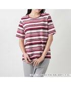 【レリアンプラスハウス/Leilian PLUS HOUSE】のマルチボーダーカットソー 大人の最旬トレンドファッション＆コーディネート founy(ファウニー) ファッション Fashion レディースファッション Fashion for Women トップス・カットソー Cut & Sew Tops カットソー・ベーシックTシャツ Cut-and-Sewn Tops / Stretch Tees & Basics インナー Innerwear ウォッシャブル Machine Washable シンプル Simple, Minimal ボーダー Border, Stripe ポケット Pocket, Pocket Detail 夏 Summer thumbnail ボルドー系|ID: prp329100004985553 ipo3291000000037345439