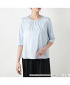 【レリアンプラスハウス/Leilian PLUS HOUSE】の【店舗人気】スパンコール七分袖カットソー 大人の最旬トレンドファッション＆コーディネート founy(ファウニー) ファッション Fashion レディースファッション Fashion for Women トップス・カットソー Cut & Sew Tops カットソー・ベーシックTシャツ Cut-and-Sewn Tops / Stretch Tees & Basics ウォッシャブル Machine Washable エレガント 上品 Elegant カットソー Cut and Sewn Top ギャザー Gathered, Ruffled スパンコール Sequins, Sequin Embellishment フロント Front, Front Design ポケット Pocket, Pocket Detail リュクス Luxury, Elegant, High-End, Chic 人気 Popular, Best Seller 夏 Summer thumbnail サックスブルー|ID: prp329100004985555 ipo3291000000037345452