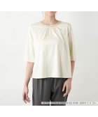 【レリアンプラスハウス/Leilian PLUS HOUSE】の【店舗人気】スパンコール七分袖カットソー 大人の最旬トレンドファッション＆コーディネート founy(ファウニー) ファッション Fashion レディースファッション Fashion for Women トップス・カットソー Cut & Sew Tops カットソー・ベーシックTシャツ Cut-and-Sewn Tops / Stretch Tees & Basics ウォッシャブル Machine Washable エレガント 上品 Elegant カットソー Cut and Sewn Top ギャザー Gathered, Ruffled スパンコール Sequins, Sequin Embellishment フロント Front, Front Design ポケット Pocket, Pocket Detail リュクス Luxury, Elegant, High-End, Chic 人気 Popular, Best Seller 夏 Summer thumbnail レモンイエロー系|ID: prp329100004985555 ipo3291000000037345454