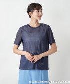 【レリアンプラスハウス/Leilian PLUS HOUSE】の【店舗人気】リブ切替Tシャツ 大人の最旬トレンドファッション＆コーディネート founy(ファウニー) ファッション Fashion レディースファッション Fashion for Women トップス・カットソー Cut & Sew Tops シャツ・ブラウス・オフィスカジュアル Elegant Blouses & Button-Ups ロングTシャツ・Tシャツ Longline T-Shirts & Tees ウォッシャブル Machine Washable スポーティ Sporty, Casual Athletic デニム Denim, Jeans Material バランス Balance, Style Balance フィット Fit, Slim Fit プレート Plate, Dish ポケット Pocket, Pocket Detail ワイド Wide, Wide Fit エレガント 上品 Elegant 人気 Popular, Best Seller 切替 Switching, Contrast Panel 夏 Summer thumbnail ネイビー系|ID: prp329100004985559 ipo3291000000037345472