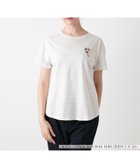 【レリアンプラスハウス/Leilian PLUS HOUSE】のボーダーカットソー 大人の最旬トレンドファッション＆コーディネート founy(ファウニー) ファッション Fashion レディースファッション Fashion for Women トップス・カットソー Cut & Sew Tops カットソー・ベーシックTシャツ Cut-and-Sewn Tops / Stretch Tees & Basics ウォッシャブル Machine Washable ジャケット Jacket, Outerwear ブローチ Brooch, Pin Brooch ポケット Pocket, Pocket Detail モチーフ Motif, Design Theme ラウンド Round, Round Neck 夏 Summer 定番 Standard, Basic Item thumbnail グレー|ID: prp329100004985569 ipo3291000000037345530