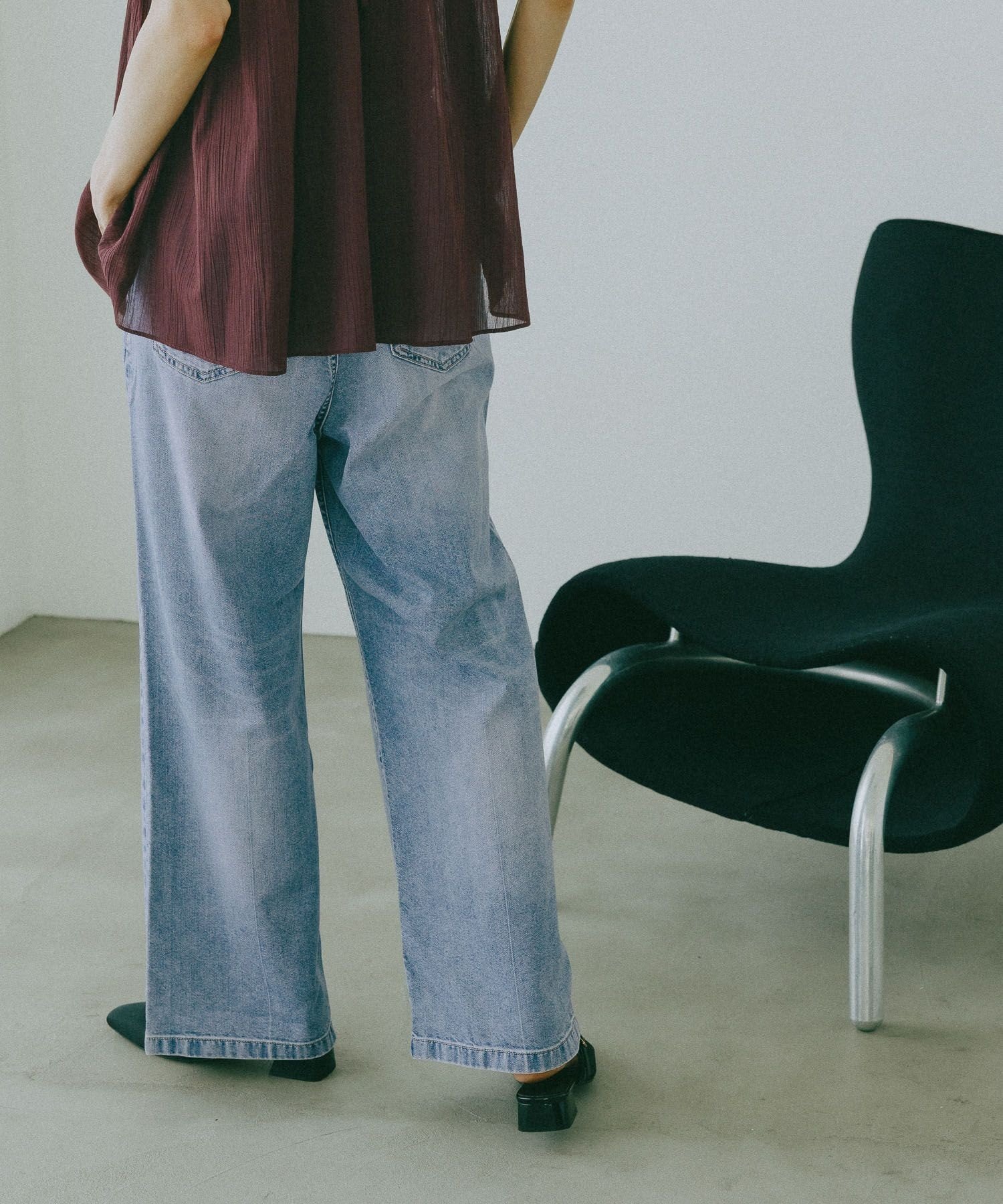 【グローバルワーク/GLOBAL WORK】のGOODデニムイージーパンツCOOL/636569 インテリア・キッズ・メンズ・レディースファッション・服の通販 founy(ファウニー) 　ファッション　Fashion　レディースファッション　Fashion for Women　パンツ　Pants & Trousers　おすすめ　Recommended / Our Picks　カットソー　Cut and Sewn Top　クール　Cool, Chic　ケミカル　Chemical, Chemical Wash　コクーン　Cocoon, Cocoon Silhouette　シンプル　Simple, Minimal　ジャケット　Jacket, Outerwear　ジーンズ　Jeans, Denim Pants　デニム　Denim, Jeans Material　フリル　Frill, Ruffle　リネン　Linen, Linen Fabric　リラックス　Relax, Relaxed Fit　レース　Lace, Lace Fabric　ワイド　Wide, Wide Fit　夏　Summer　旅行　Travel　楽ちん　Easy Fit, Comfortable　羽織　Haori, Light Jacket　ブルー83|ID: prp329100004985576 ipo3291000000037345577