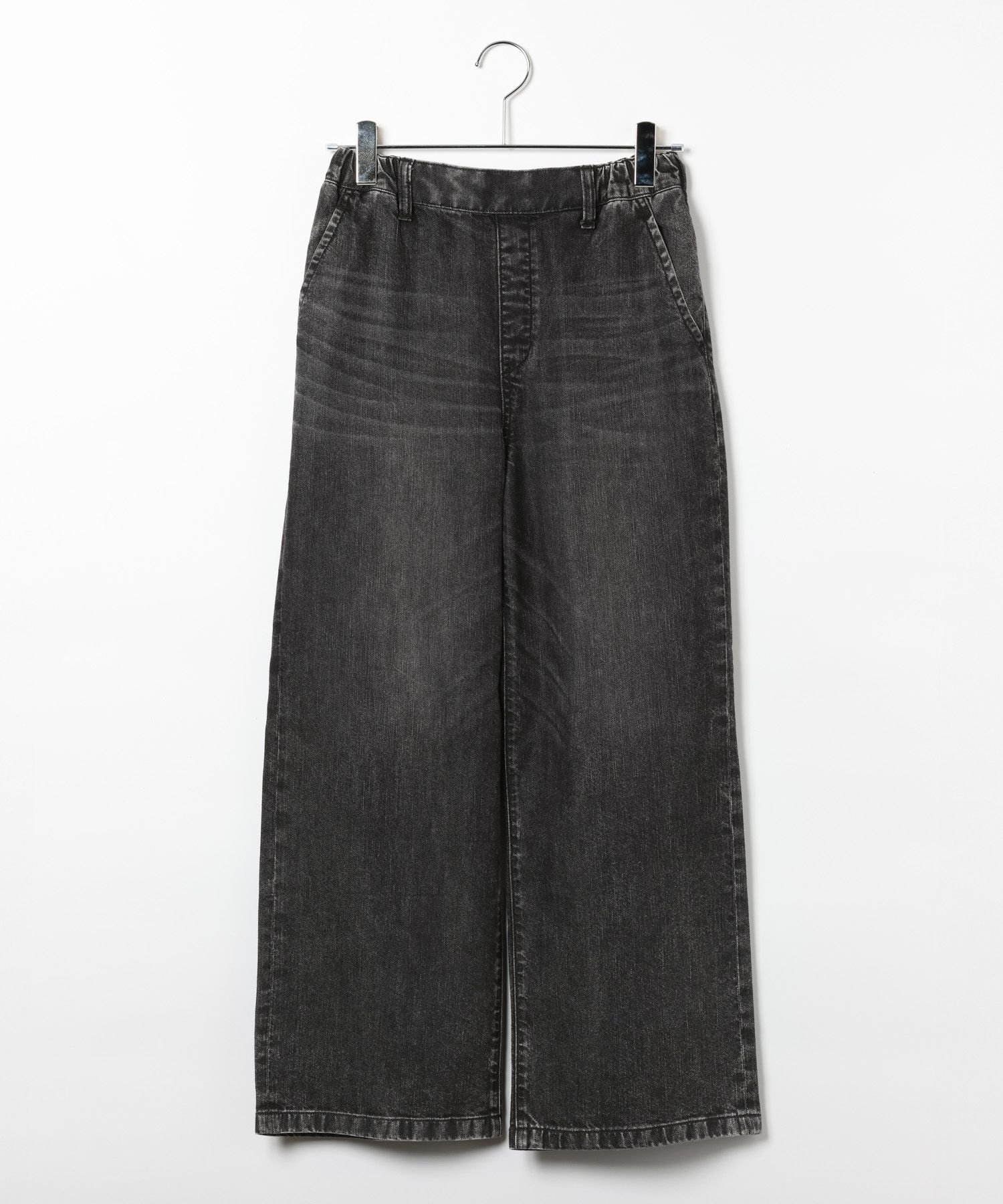 【グローバルワーク/GLOBAL WORK】のGOODデニムイージーパンツCOOL/636569 インテリア・キッズ・メンズ・レディースファッション・服の通販 founy(ファウニー) 　ファッション　Fashion　レディースファッション　Fashion for Women　パンツ　Pants & Trousers　おすすめ　Recommended / Our Picks　カットソー　Cut and Sewn Top　クール　Cool, Chic　ケミカル　Chemical, Chemical Wash　コクーン　Cocoon, Cocoon Silhouette　シンプル　Simple, Minimal　ジャケット　Jacket, Outerwear　ジーンズ　Jeans, Denim Pants　デニム　Denim, Jeans Material　フリル　Frill, Ruffle　リネン　Linen, Linen Fabric　リラックス　Relax, Relaxed Fit　レース　Lace, Lace Fabric　ワイド　Wide, Wide Fit　夏　Summer　旅行　Travel　楽ちん　Easy Fit, Comfortable　羽織　Haori, Light Jacket　ブラック09|ID: prp329100004985576 ipo3291000000037345578