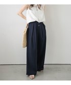 【ラジュール/Lajour】の【日本製】タックワイドパンツ 大人の最旬トレンドファッション＆コーディネート founy(ファウニー) ファッション Fashion レディースファッション Fashion for Women パンツ Pants & Trousers なめらか Smooth, Silky Texture ツイル Twist, Twisted Detail フロント Front, Front Design ワイド Wide, Wide Fit エレガント 上品 Elegant 日本製 Made In Japan thumbnail ネイビー|ID: prp329100004985579 ipo3291000000037345589