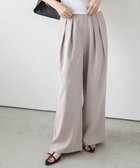 【ラジュール/Lajour】の【日本製】タックワイドパンツ 大人の最旬トレンドファッション＆コーディネート founy(ファウニー) ファッション Fashion レディースファッション Fashion for Women パンツ Pants & Trousers なめらか Smooth, Silky Texture ツイル Twist, Twisted Detail フロント Front, Front Design ワイド Wide, Wide Fit エレガント 上品 Elegant 日本製 Made In Japan thumbnail グレージュ|ID: prp329100004985579 ipo3291000000037345592