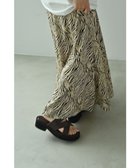 【マージュール/marjour】のNUANCE ZEBRA SKIRT 大人の最旬トレンドファッション＆コーディネート founy(ファウニー) ファッション Fashion レディースファッション Fashion for Women スカート Skirts シンプル Simple, Minimal ストレッチ Stretch, Stretchy Fabric バランス Balance, Style Balance フレア Flare, Flared ポケット Pocket, Pocket Detail thumbnail BEIGE|ID: prp329100004985588 ipo3291000000037345636