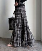 【ドゥドゥ/DouDou】のチェックワッシャースカート 大人の最旬トレンドファッション＆コーディネート founy(ファウニー) ファッション Fashion レディースファッション Fashion for Women スカート Skirts スマート Smart, Elegant 雑誌 Magazine, Fashion Magazine ワッシャー Washer, Crinkled Finish S/S・春夏 SS, Spring/Summer, Warm Season 再入荷 Restock / Back in Stock 夏 Summer 2026年 2026 2026春夏・S/S Spring/Summer 2026 SS26 thumbnail ブラック|ID: prp329100004985609 ipo3291000000037345744