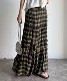 【ドゥドゥ/DouDou】のチェックワッシャースカート 大人の最旬トレンドファッション＆コーディネート founy(ファウニー) ファッション Fashion レディースファッション Fashion for Women スカート Skirts スマート Smart, Elegant 雑誌 Magazine, Fashion Magazine ワッシャー Washer, Crinkled Finish S/S・春夏 SS, Spring/Summer, Warm Season 再入荷 Restock / Back in Stock 夏 Summer 2026年 2026 2026春夏・S/S Spring/Summer 2026 SS26 thumbnail グリーン|ID: prp329100004985609 ipo3291000000037345745