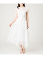 【セルフォード/CELFORD】のストライプレーストリムワンピース 大人の最旬トレンドファッション＆コーディネート founy(ファウニー) ファッション Fashion レディースファッション Fashion for Women ワンピース Dresses おすすめ Recommended / Our Picks ウェーブ Wavy Pattern オーガンジー Organza Fabric ギャザー Gathered, Ruffled シフォン Chiffon, Lightweight Fabric スカラップ Scallop, Scalloped Edge ストライプ Stripe, Striped Pattern ストレート Straight, Straight Cut スマート Smart, Elegant リボン Ribbon, Bow レース Lace, Lace Fabric thumbnail WHT[001]|ID: prp329100004985624 ipo3291000000037345809