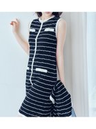 【セルフォード/CELFORD】のトリム透かし柄ミニワンピース 大人の最旬トレンドファッション＆コーディネート founy(ファウニー) ファッション Fashion レディースファッション Fashion for Women ワンピース Dresses おすすめ Recommended / Our Picks カーディガン Cardigan, Knitwear ストレート Straight, Straight Cut スマート Smart, Elegant メランジ Melange, Mixed Yarn 透かし Cut-Out, Lacework thumbnail BORDER[933]|ID: prp329100004985625 ipo3291000000037345815