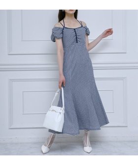 【ロイヤルパーティー/ROYAL PARTY】のレイヤード風ギンガムチェックカットマーメイドワンピース 大人の最旬トレンドファッション＆コーディネート founy(ファウニー) ファッション Fashion レディースファッション Fashion for Women ワンピース Dresses ギンガム Gingham, Gingham Fabric チェック Check, Plaid, Tartan マーメイド Mermaid, Fishtail Silhouette ロング Long, Long-Length エレガント 上品 Elegant |ID:prp329100004985629