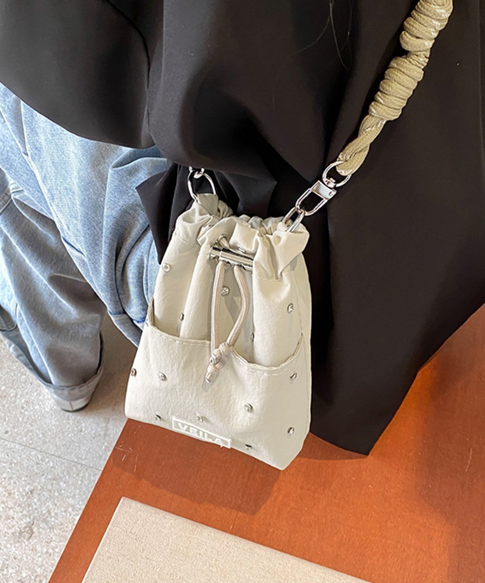 【ミニミニストア/miniministore】のパラコード巾着バッグミニショルダーバッグ 大人の最旬トレンドファッション＆コーディネート founy(ファウニー) 　ファッション　Fashion　レディースファッション　Fashion for Women　バッグ　Bags　イエロー　Yellow　ガーリー　Girly, Feminine Style　コンパクト　Compact, Small Size　巾着　Drawstring Bag, Kinchaku　軽量　Lightweight, Ultra Light　ショルダー　Shoulder, Shoulder Strap　財布　Wallet, Purse　デニム　Denim, Jeans Material　トレンド　Trend, Trending Now　フォルム　Silhouette, Form　ベビー　Baby, Babywear　ポケット　Pocket, Pocket Detail　旅行　Travel　 other-1|ID: prp329100004985643 ipo3291000000037345925