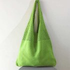 【ミニミニストア/miniministore】のトートバッグ ニット編み バッグ鞄かばん 大人の最旬トレンドファッション＆コーディネート founy(ファウニー) ファッション Fashion レディースファッション Fashion for Women トップス・カットソー Cut & Sew Tops ニット Knit Tops & Sweaters イエロー Yellow 財布 Wallet, Purse パープル Purple, Violet ポケット Pocket, Pocket Detail 無地 Plain, Solid Color ラベンダー Lavender thumbnail グリーン|ID: prp329100004985645 ipo3291000000037345936