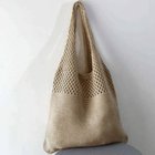 【ミニミニストア/miniministore】のトートバッグ ニット編み バッグ鞄かばん 大人の最旬トレンドファッション＆コーディネート founy(ファウニー) ファッション Fashion レディースファッション Fashion for Women トップス・カットソー Cut & Sew Tops ニット Knit Tops & Sweaters イエロー Yellow 財布 Wallet, Purse パープル Purple, Violet ポケット Pocket, Pocket Detail 無地 Plain, Solid Color ラベンダー Lavender thumbnail ベージュ|ID: prp329100004985645 ipo3291000000037345937