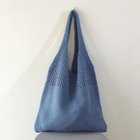 【ミニミニストア/miniministore】のトートバッグ ニット編み バッグ鞄かばん 大人の最旬トレンドファッション＆コーディネート founy(ファウニー) ファッション Fashion レディースファッション Fashion for Women トップス・カットソー Cut & Sew Tops ニット Knit Tops & Sweaters イエロー Yellow 財布 Wallet, Purse パープル Purple, Violet ポケット Pocket, Pocket Detail 無地 Plain, Solid Color ラベンダー Lavender thumbnail くすみブルー|ID: prp329100004985645 ipo3291000000037345939