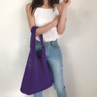 【ミニミニストア/miniministore】のトートバッグ ニット編み バッグ鞄かばん 大人の最旬トレンドファッション＆コーディネート founy(ファウニー) ファッション Fashion レディースファッション Fashion for Women トップス・カットソー Cut & Sew Tops ニット Knit Tops & Sweaters イエロー Yellow 財布 Wallet, Purse パープル Purple, Violet ポケット Pocket, Pocket Detail 無地 Plain, Solid Color ラベンダー Lavender thumbnail ダークパープル|ID: prp329100004985645 ipo3291000000037345943