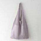 【ミニミニストア/miniministore】のトートバッグ ニット編み バッグ鞄かばん 大人の最旬トレンドファッション＆コーディネート founy(ファウニー) ファッション Fashion レディースファッション Fashion for Women トップス・カットソー Cut & Sew Tops ニット Knit Tops & Sweaters イエロー Yellow 財布 Wallet, Purse パープル Purple, Violet ポケット Pocket, Pocket Detail 無地 Plain, Solid Color ラベンダー Lavender thumbnail ラベンダー|ID: prp329100004985645 ipo3291000000037345945