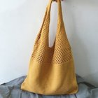 【ミニミニストア/miniministore】のトートバッグ ニット編み バッグ鞄かばん 大人の最旬トレンドファッション＆コーディネート founy(ファウニー) ファッション Fashion レディースファッション Fashion for Women トップス・カットソー Cut & Sew Tops ニット Knit Tops & Sweaters イエロー Yellow 財布 Wallet, Purse パープル Purple, Violet ポケット Pocket, Pocket Detail 無地 Plain, Solid Color ラベンダー Lavender thumbnail マスタード|ID: prp329100004985645 ipo3291000000037345953