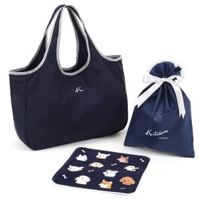 【キタムラ/Kitamura】のラッピング商品 洗えるエコバッグとハンカチ ST2023 母の日におすすめ 大人の最旬トレンドファッション＆コーディネート founy(ファウニー) ファッション Fashion レディースファッション Fashion for Women おすすめ Recommended / Our Picks イラスト Illustration ショルダー Shoulder, Shoulder Strap スマート Smart, Elegant タオル Towel, Bath Towel ハンカチ Handkerchief, Hanky パターン Pattern, Design Print ポケット Pocket, Pocket Detail 巾着 Drawstring Bag, Kinchaku 洗える Machine Washable 犬 Dog |ID:prp329100004985655