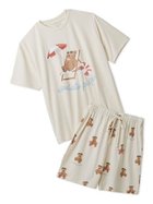 【ジェラート ピケ/gelato pique】の【ONLINE限定】【接触冷感】サマーベア柄ワンポイントTシャツ ショートパンツセット IVR[003]|ID: prp329100004985679 ipo3291000000037346121