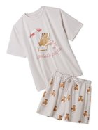 【ジェラート ピケ/gelato pique】の【ONLINE限定】【接触冷感】サマーベア柄ワンポイントTシャツ ショートパンツセット PNK[066]|ID: prp329100004985679 ipo3291000000037346122