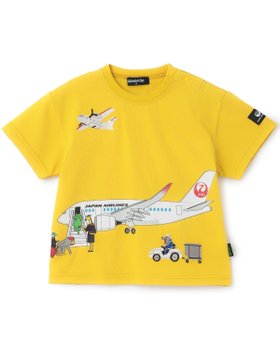 【ナルミヤ オンライン/NARUMIYA ONELINE / KIDS】の【JAL】搭乗中半袖Tシャツ 大人の最旬トレンドファッション＆コーディネート founy(ファウニー) ファッション Fashion キッズファッション Fashion for Kids おすすめ Recommended / Our Picks イラスト Illustration プリント Print, Printed Pattern ポケット Pocket, Pocket Detail 半袖 Short Sleeve, Half Sleeve 吸水 Absorbent, Quick-Dry |ID:prp329100004985688