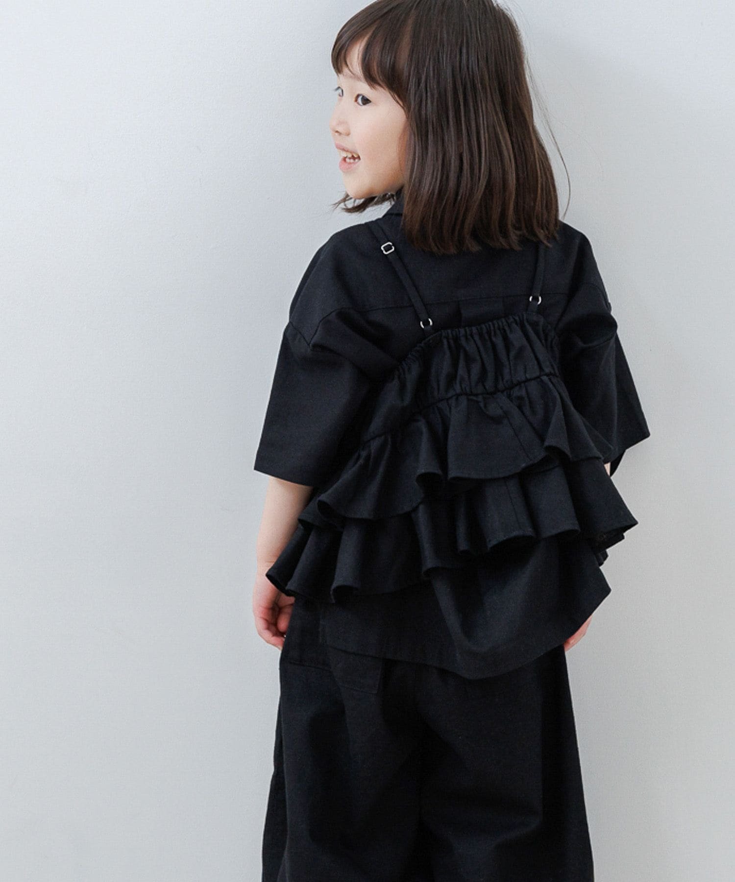 【ローリーズファーム/LOWRYS FARM / KIDS】の【KIDS】リネンフリルキャミ インテリア・キッズ・メンズ・レディースファッション・服の通販 founy(ファウニー) 　ファッション　Fashion　キッズファッション　Fashion for Kids　キャミソール　Camisole, Spaghetti Strap Top　タンク　Tank Top, Sleeveless Top　フリル　Frill, Ruffle　リネン　Linen, Linen Fabric　別注　Limited Edition, Custom Order　吸水　Absorbent, Quick-Dry　夏　Summer　ブラックムジ|ID: prp329100004985705 ipo3291000000037346281