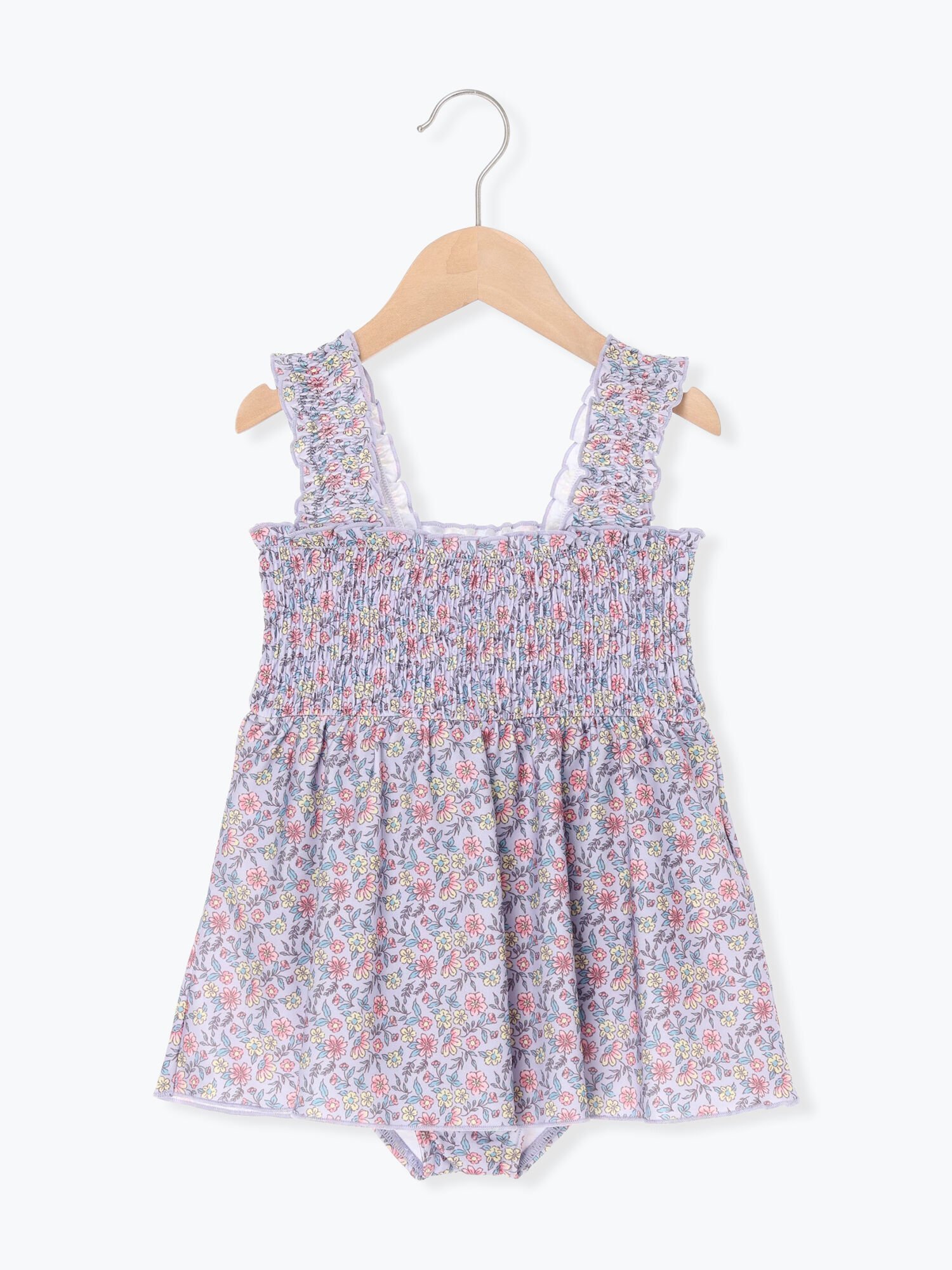 【サマンサモスモス/Samansa Mos2 / KIDS】のワンピース水着 インテリア・キッズ・メンズ・レディースファッション・服の通販 founy(ファウニー) 　ファッション　Fashion　キッズファッション　Fashion for Kids　おすすめ　Recommended / Our Picks　シャーリング　Shirring, Ruched　フィット　Fit, Slim Fit　夏　Summer　水着　Swimsuit, Swimwear　ラベンダー|ID: prp329100004985706 ipo3291000000037346288