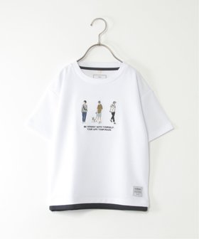 【イッカ/ikka / KIDS】の【親子コーデ】裾レイヤー刺繍Tシャツ(120~160cm) 大人の最旬トレンドファッション＆コーディネート founy(ファウニー) ファッション Fashion キッズファッション Fashion for Kids おすすめ Recommended / Our Picks グラフィック Graphic, Graphic Design フロント Front, Front Design メンズ Men's, Menswear ワンポイント One Point, Statement Accent |ID:prp329100004985708