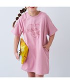 【デビロック/devirock / KIDS】の綿100% デビラボ BIGシルエット 半袖ワンピース 子供服 キッズ 女の子 26SS 大人の最旬トレンドファッション＆コーディネート founy(ファウニー) ファッション Fashion キッズファッション Fashion for Kids ワンピース Dresses キャップ Cap, Baseball Cap スニーカー Sneakers, Trainers デニム Denim, Jeans Material プリント Print, Printed Pattern 半袖 Short Sleeve, Half Sleeve おすすめ Recommended / Our Picks 2026年 2026 2026春夏・S/S Spring/Summer 2026 SS26 thumbnail 003-ハート-クリームピンク|ID: prp329100004985752 ipo3291000000037346616